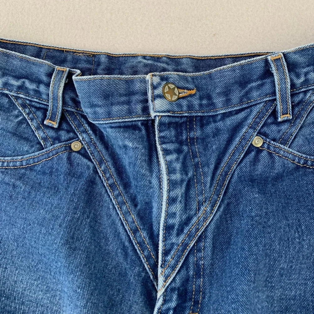 Vintage Ozark Mountain No-Back Jeans Womens 29‎ Blue Western High Rise Straight